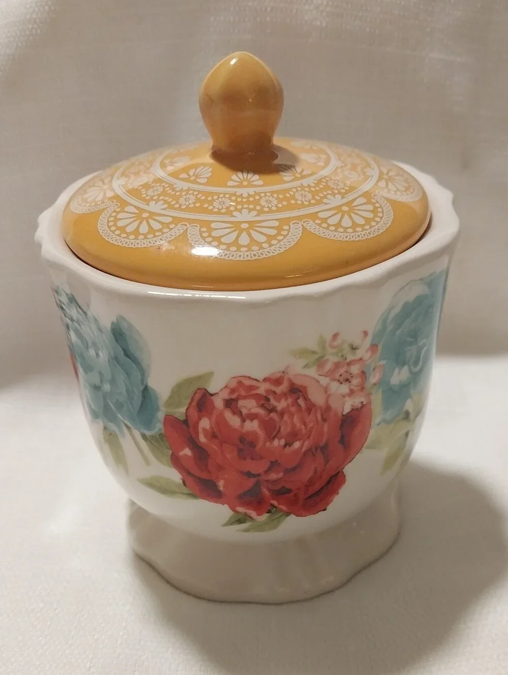 The Pioneer Woman Blossom Jubilee Ceramic Sugar Bowl with Lid